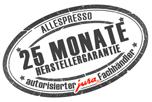 25 Monate Jura Herstellergarantie bei allespresso